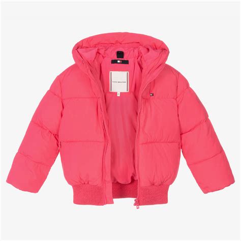 tommy hilfiger pink puffer jacket.